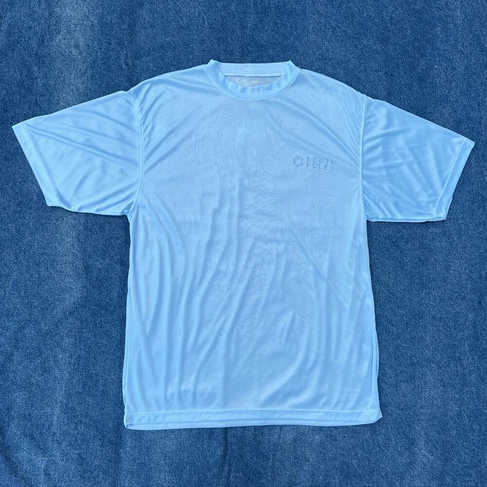 y2k South Pole icy blue sheer jelly logo jersey tee